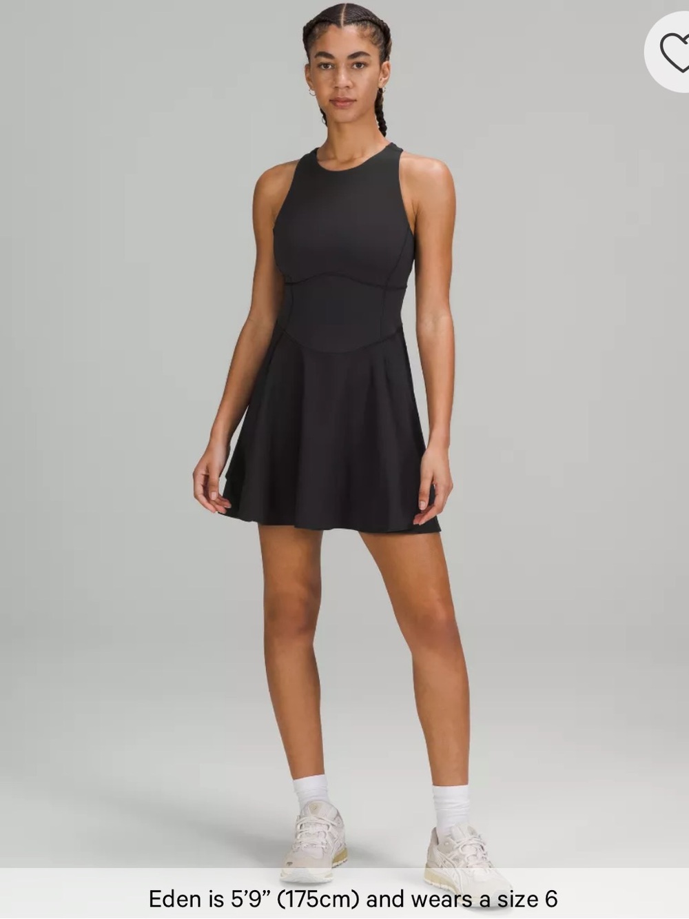 Lululemon Court Crush Short-Lined Tennis Dress Black Size 4